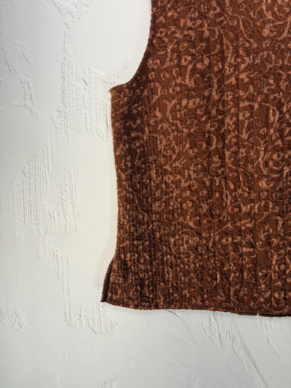 Coldwater Creek Metallic Bronze Textured Vest -medium - Picture 7 of 16